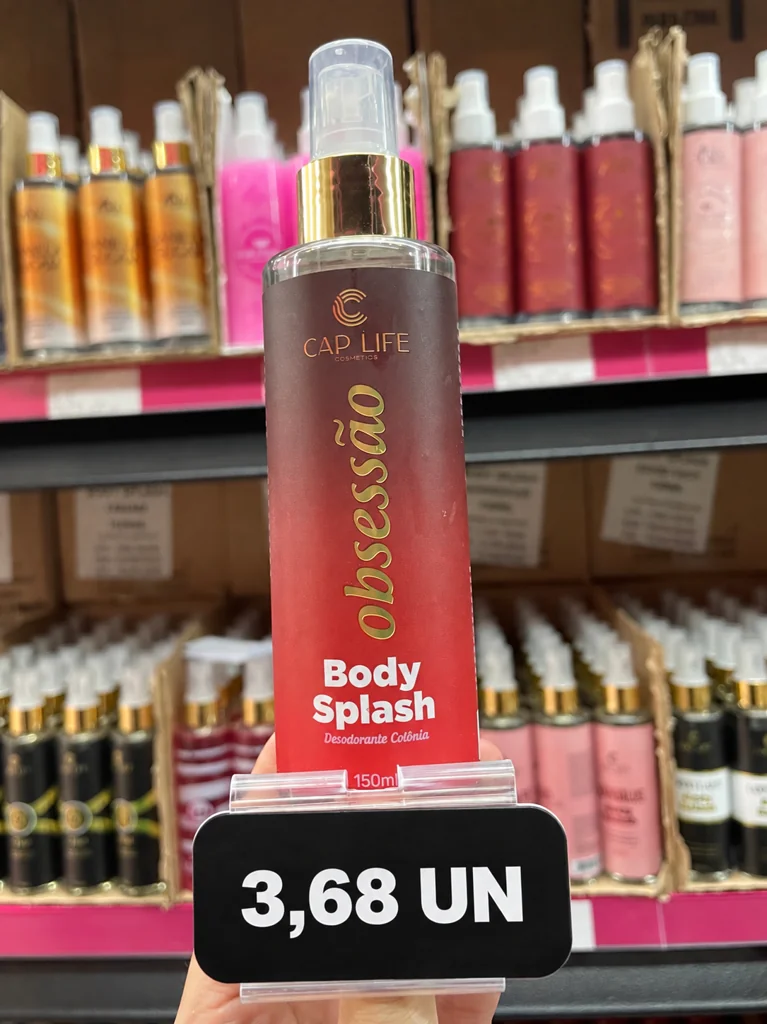 Body Splash Cap Life — preço na foto