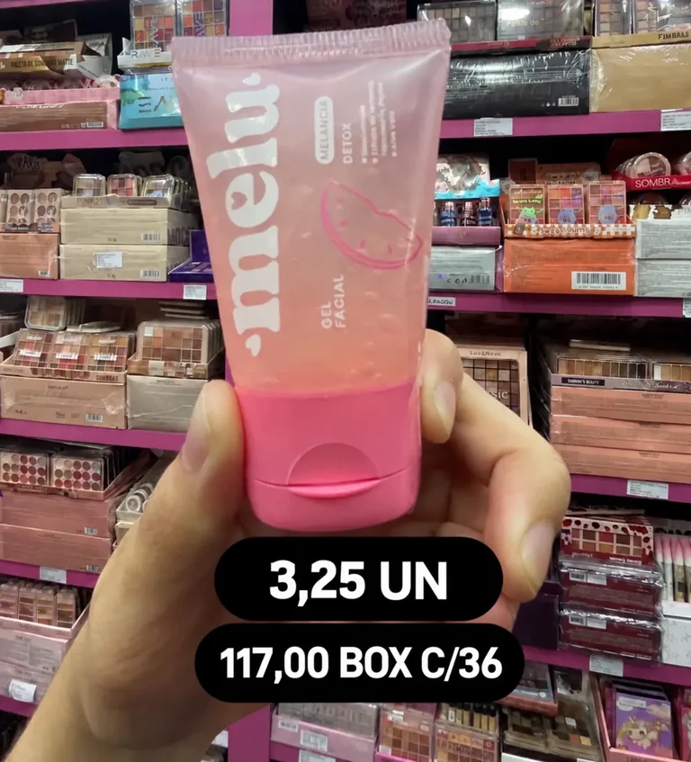 Gel facial Melu — R$3,25 por unidade
